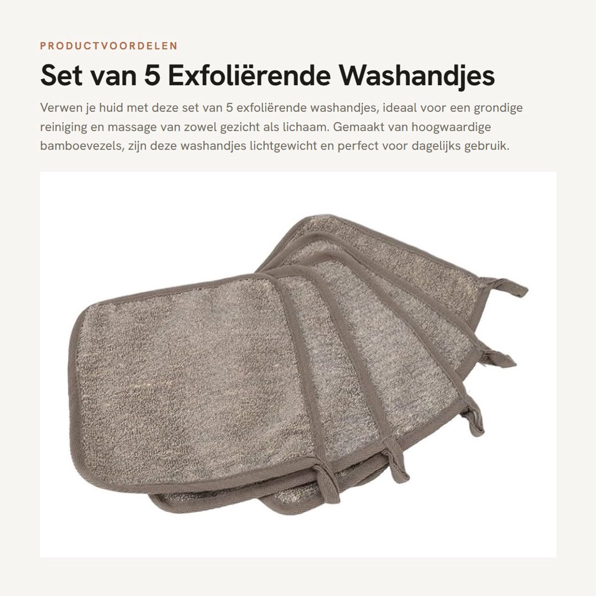 Dailygoods- Exfoliërend Washandje 5 Stuks - Multifunctionele Baddoek - Gezicht/Lichaam Massage - Body Scrubber - Lichtgewicht - Houtskool/Bamboe Vezels - Scrubdoek