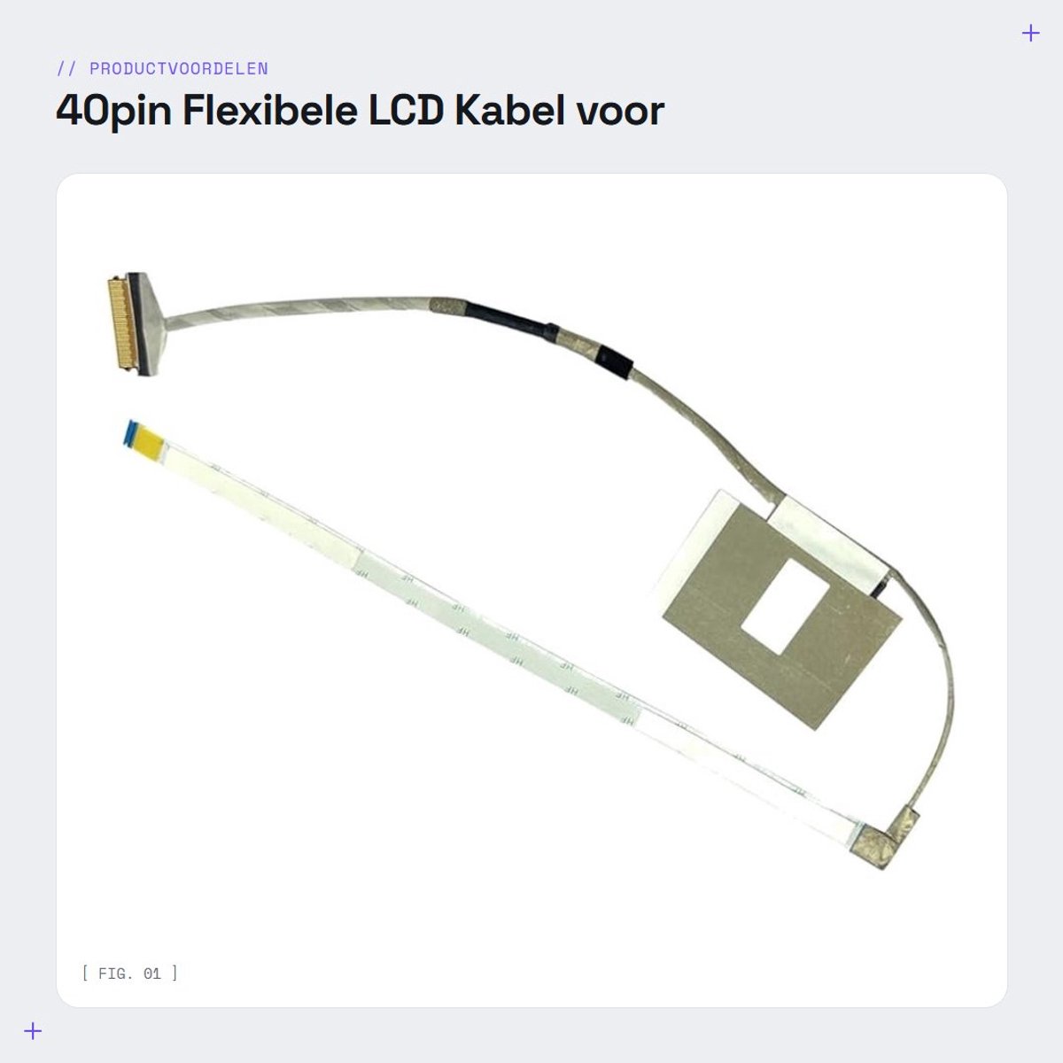 Dailygoods - 40pin Flexibele LCD Kabel voor HP EliteBook 630 G9 G10
