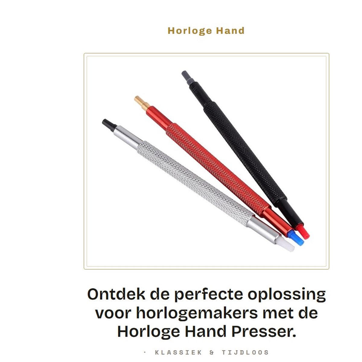 Dailygoods- Horloge Hand Persset Professioneel - Horloge Hand Verwijder Tool - Horloge Hand Pusher - Horloge Band Reparatie Kit - 5 Groottes - Eenvoudig te Gebruiken - Horlogereparatie