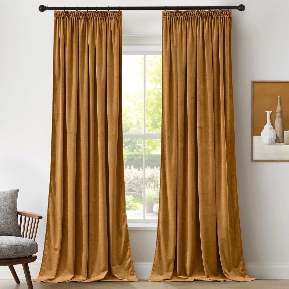 Dailygoods- Gordijnen Verduisterend 300 g/m2 - Fluwelen Gordijnen - Gordijnen Kant en Klaa