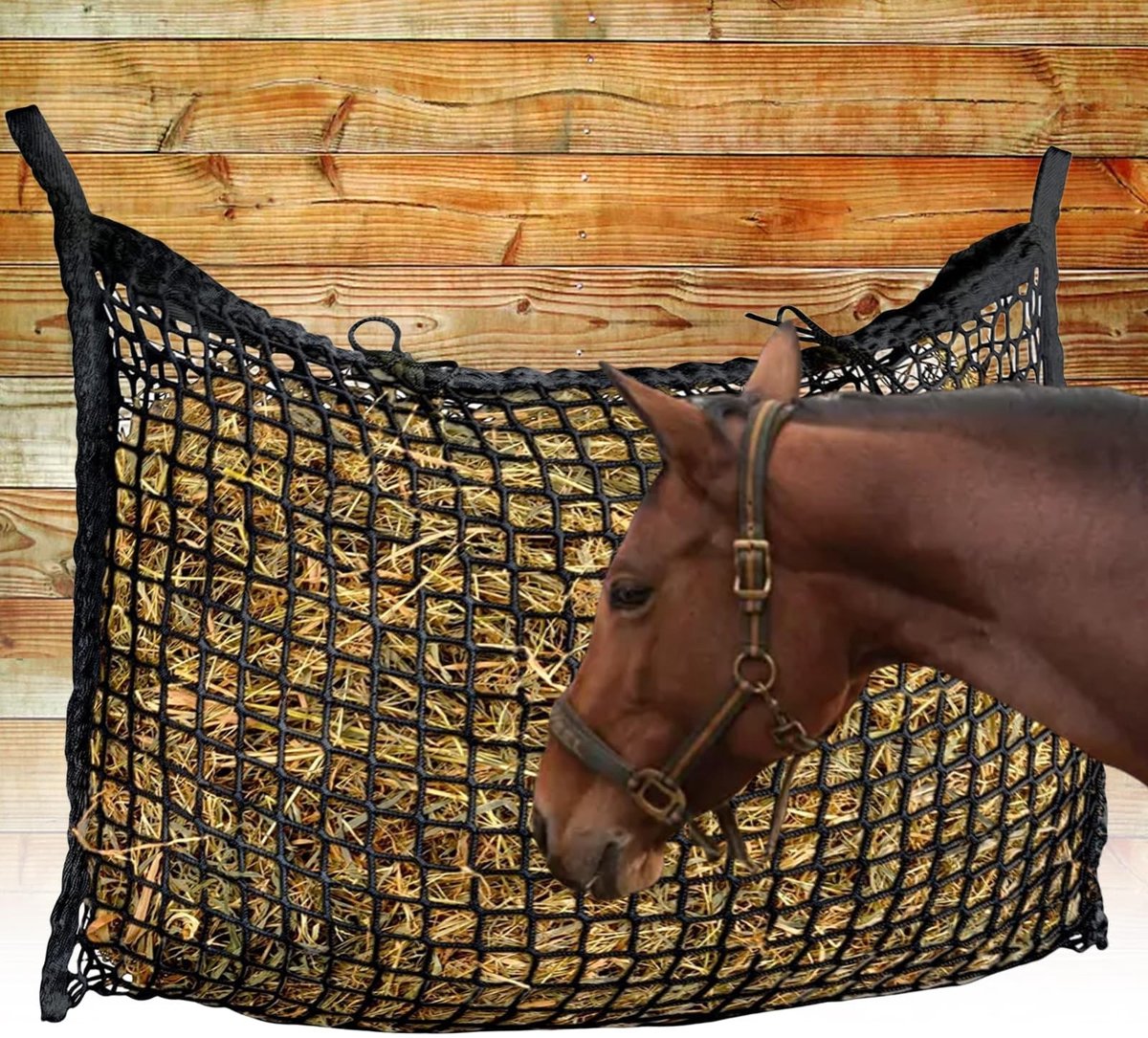 Dailygoods- Hooisack Hoog Draagvermogen - Hooienet - Voedernet - Scheurvast - Fijnmazig - Duurzaam Nylon (60x90cm)