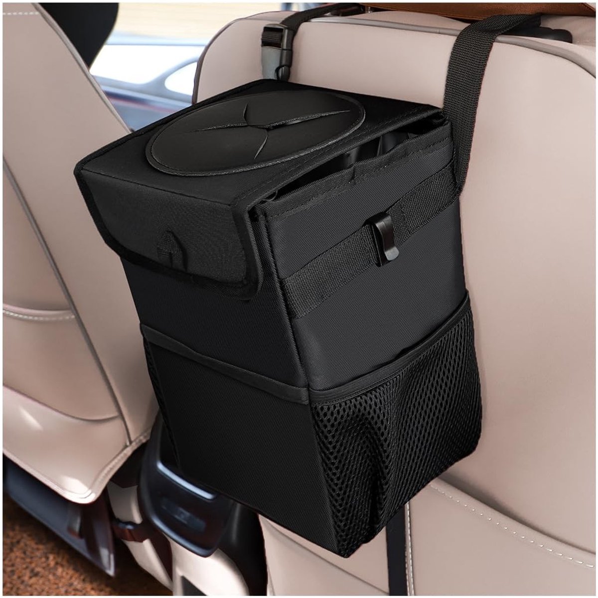 Dailygoods- Afvalemmer opvouwbaar 6L - Lekvrije Vuilnisemmer - Waterdicht - Draagbaar - Verstelbare Riem - Oxford-stof - Vuilnisbak