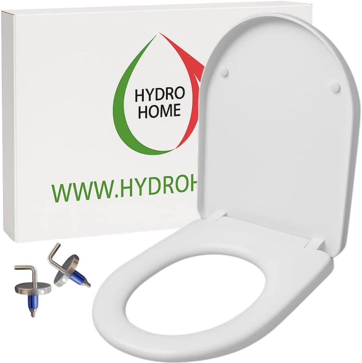 Toiletbril - WC-bril - Badkamer Vernieuwen - Verstelbare Scharnieren - 355 x 40-455 cm - Wit