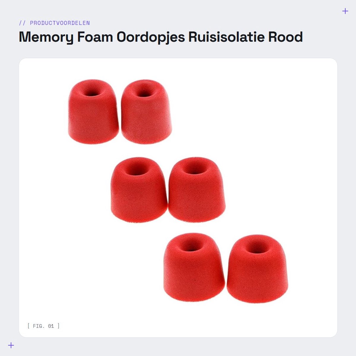 Dailygoods - Memory Foam Oordopjes - Ruisisolatie - Rood - Oordopjes Vervanging - Compatibel met HiFi T2 Pro - Geschikt voor Oortelefoons