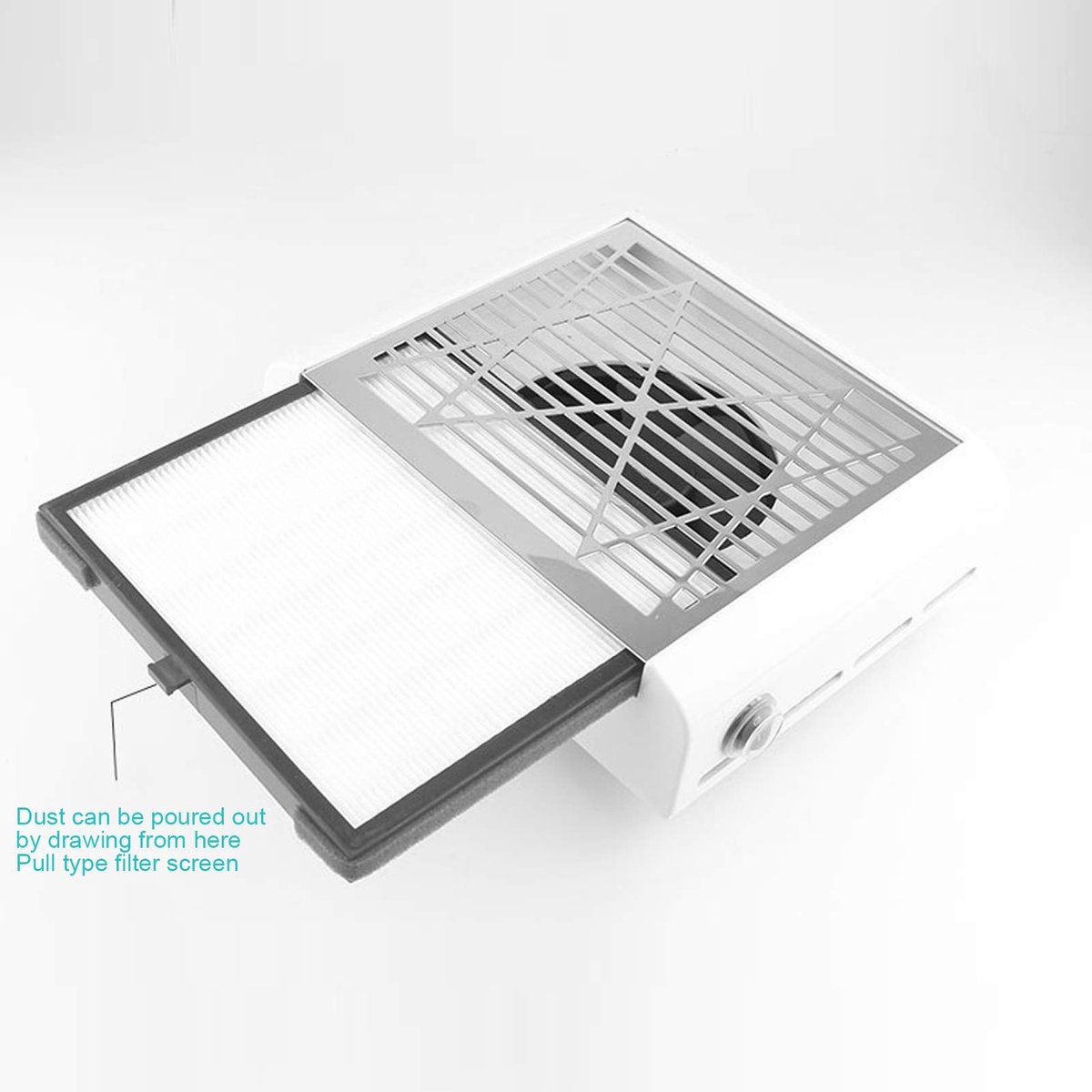 Dailygoods - Nagelstofzuiger - Nagelstofafscheider - Efficiënte stofreductie - Afneembaar filter - Voor thuis en nagelsalon - 0,1 micron filter - Gesc...