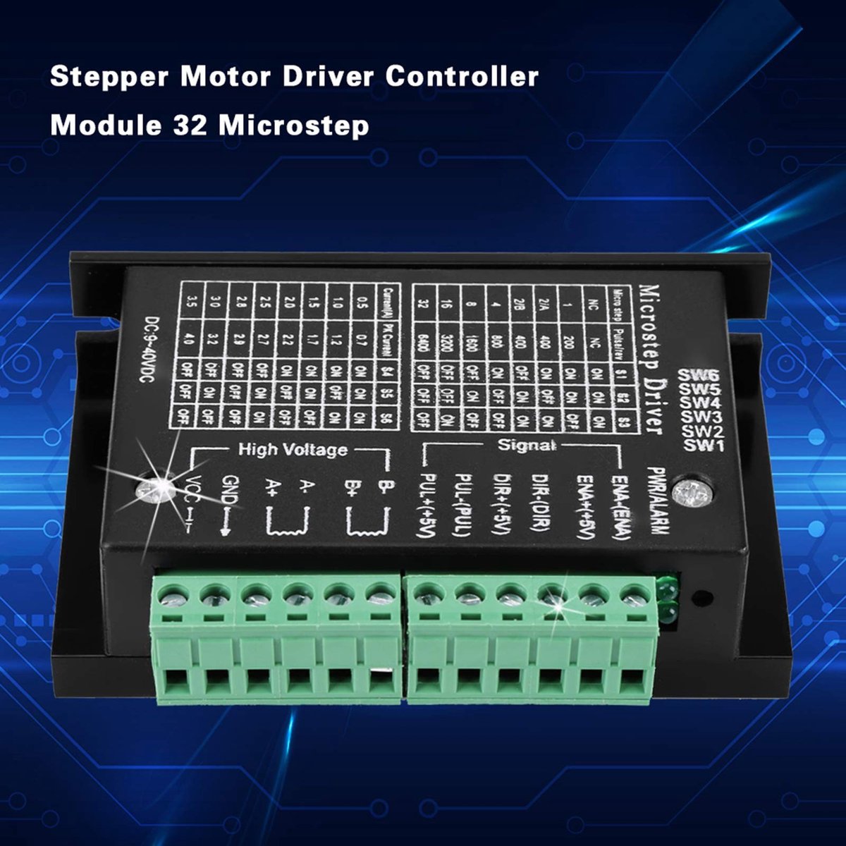 Dailygoods - Scheda Controller voor Stappenmotoren - CNC Machines - 160W 9-40V 0.5-4A - Precisie en Controle - Stappenmotor besturing - Geschikt voor...