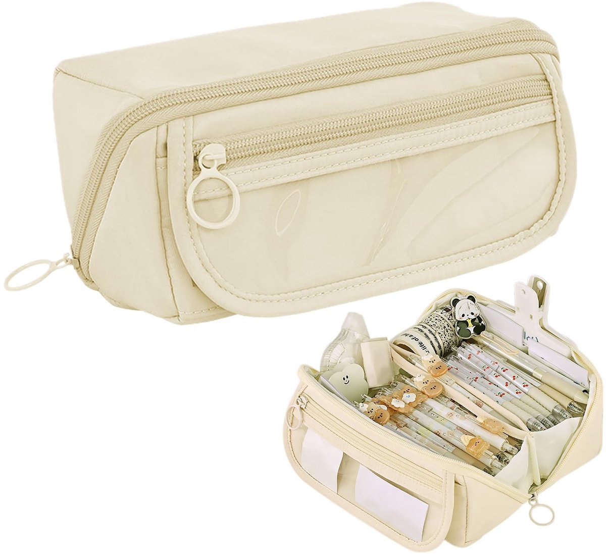 Dailygoods- Pennenetui grote capaciteit - Multifunctioneel etui - Waterdicht - Duurzaam - Lichtgewicht - 20 x 8,5 x 8,5 cm