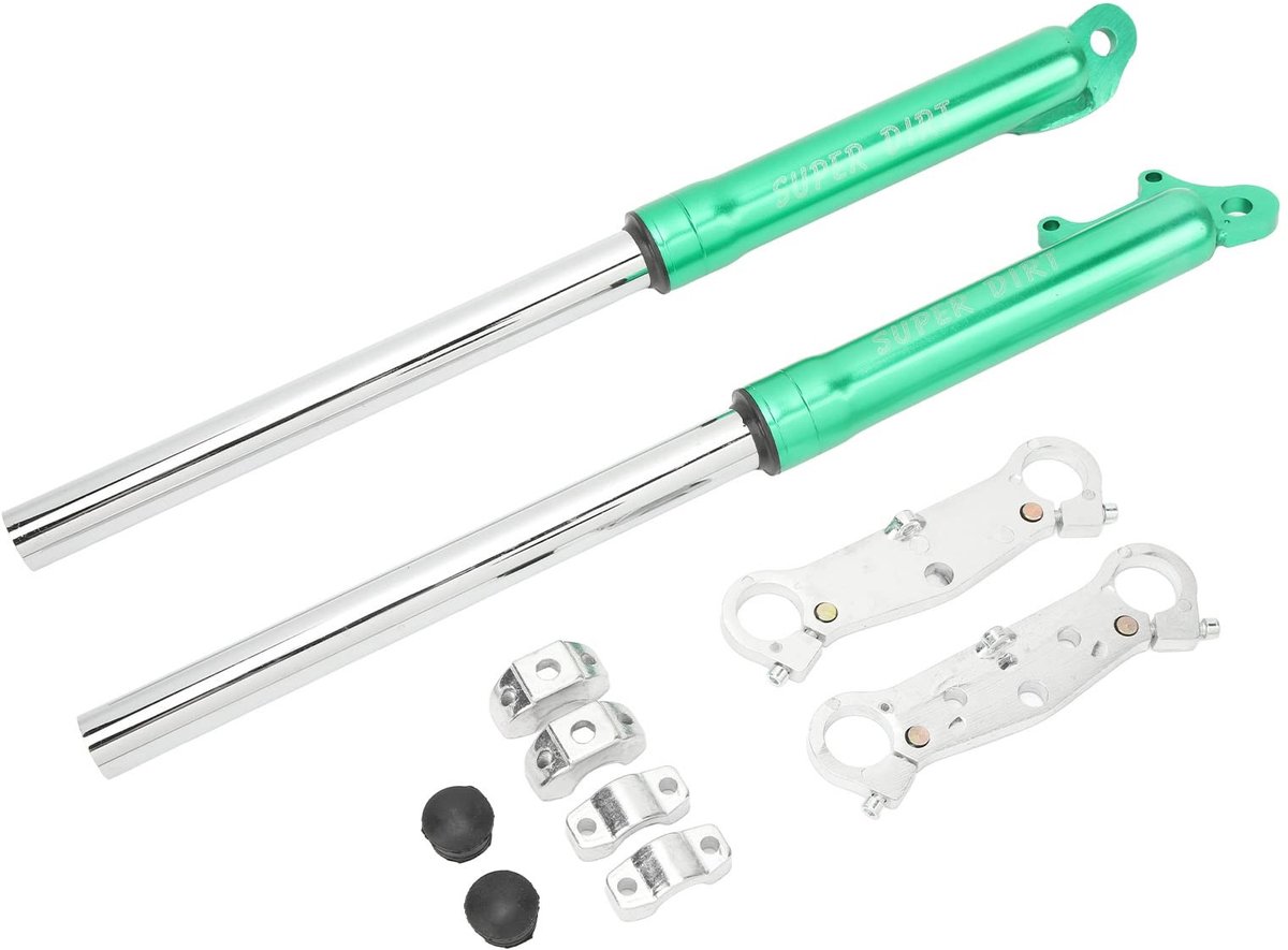 Dailygoods- Schokdemper voorvork - Stabiele prestaties - Eenvoudige installatie - Metaallegering - 510 mm lengte - Geschikt voor 2-takt mini-motorfietsen - Voorvorkdemper