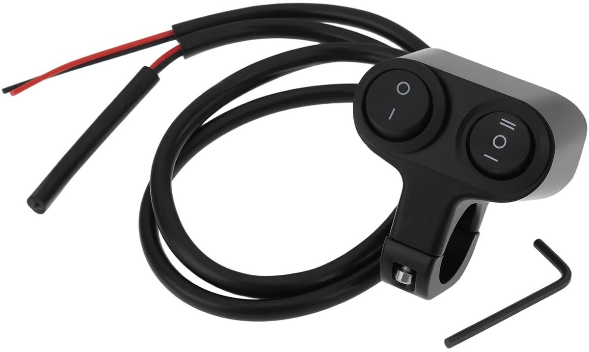Dailygoods - Motorfiets Stuur Dual Knop Schakelaar 12V voor 22mm Stuur