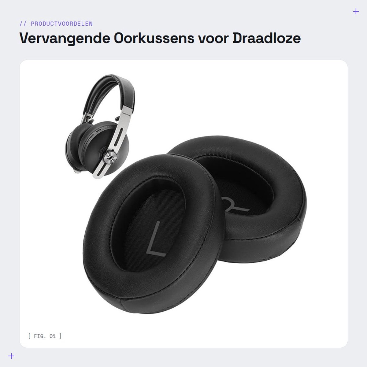 Dailygoods - Vervangende Oorkussens voor Draadloze Hoofdtelefoon