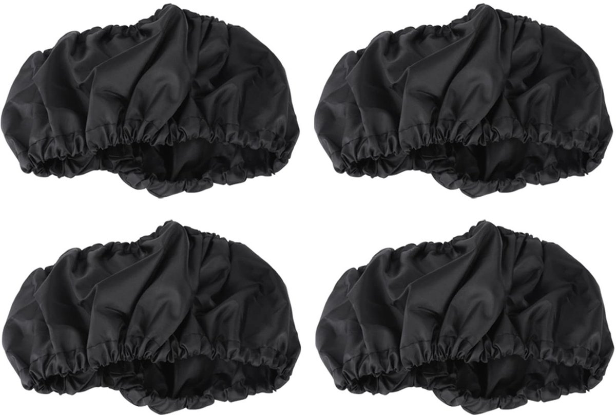 Dailygoods- Kinderwagenwielbescherming - Opvouwbaar - Wieldop - Zwart - 4 Stuks - Geschikt voor wielmaat L (18-25cm) / S (12-16cm) - Wieldoppen