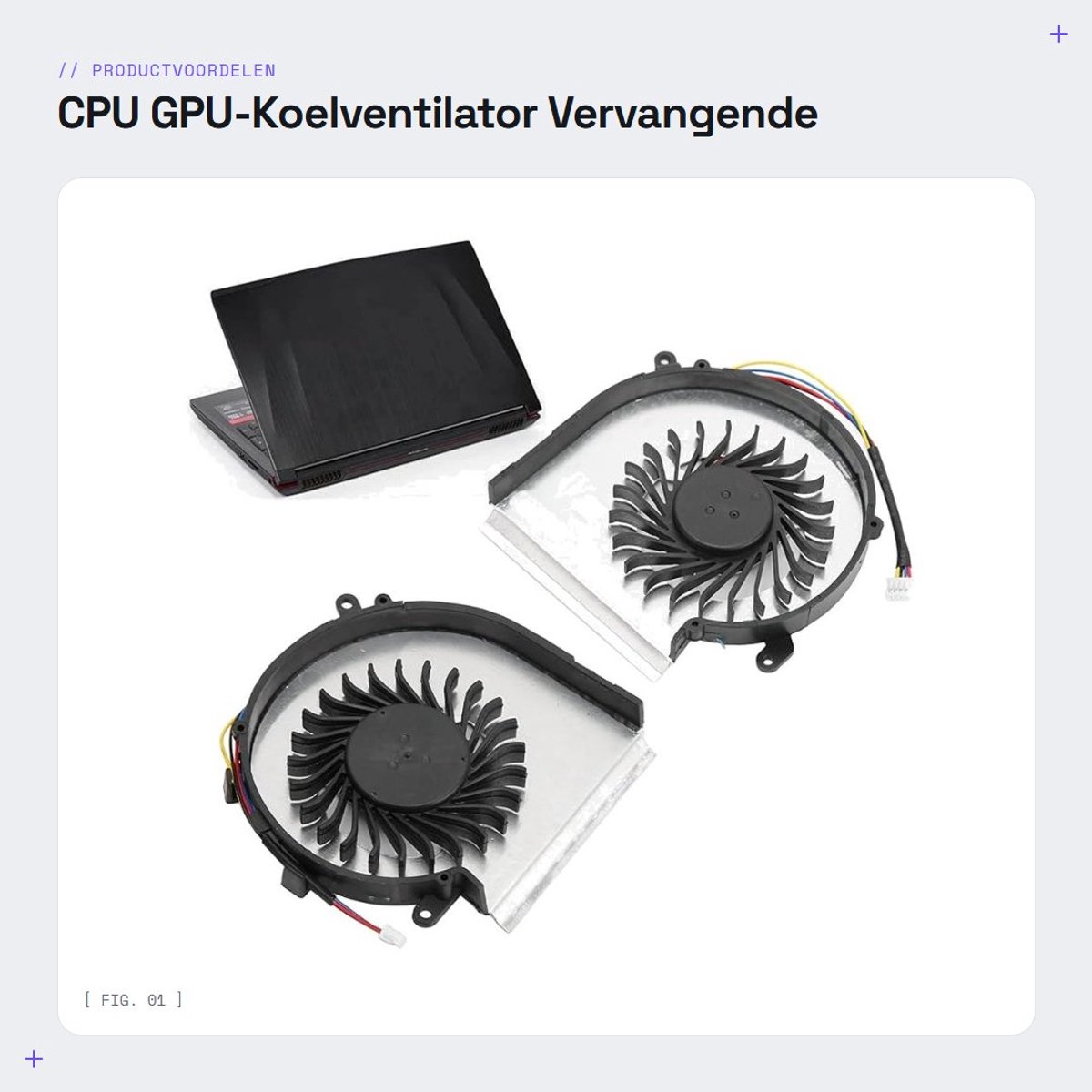 Dailygoods - CPU GPU-Koelventilator - Vervangende Koelventilator - Efficiëntie - Aluminium - Koeling - Compatibel met GE62VR en GL62M - 4-pins aanslui...