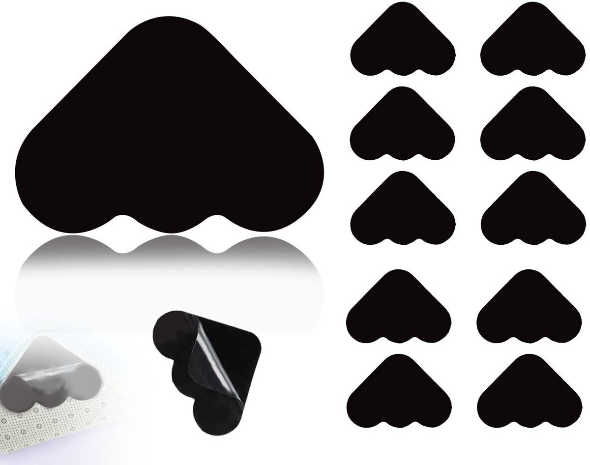 Dailygoods- Antislip Onderlegger - 10 Stuks - Wasbaar - Hoogwaardige Kwaliteit - Antislip Tapijtmatten - 8 x 8 x 10 cm - Efficiënt Ontwerp - Tapijtmat