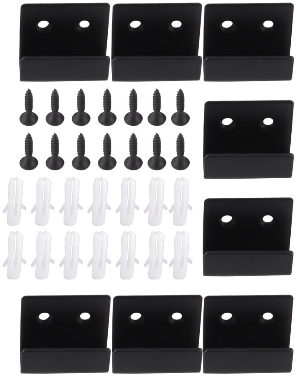 Dailygoods- U-beugels 8 stuks - roestvrij staal - stevige constructie - voor spiegels/frames - met schroeven - hoge draagkracht