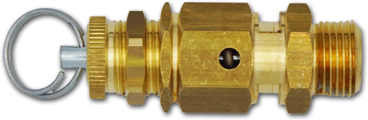 Veiligheidsventiel - Overdrukventiel - Druk Beheersen - Instelbaar Bereik - 3/8 Inch - Brons