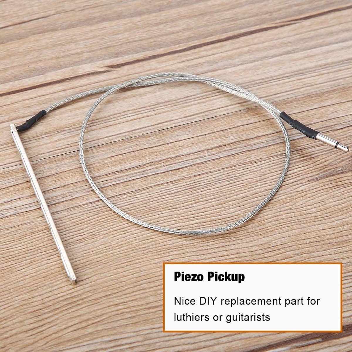 Dailygoods- Gitaar Pickup Hoge Gevoeligheid - 2.5mm Jack - Onder Zadel Pickup - Gevlochten Kabel - Schokbestendig - Perfecte Weergave Gelaagd Geluid - Piezo Pickup