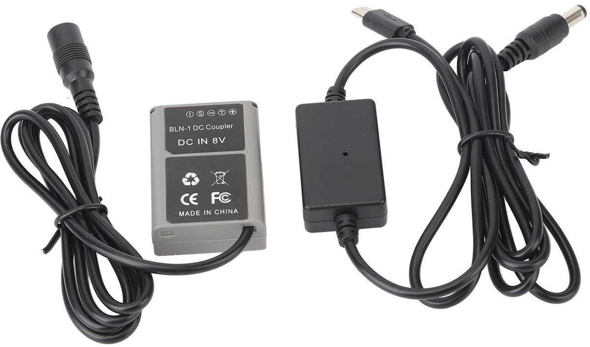 Dailygoods - Dummybatterij - Type C-ingang - Ingebouwd Veiligheidscircuit - Geschikt voor Digitale Camera's - Vervangend vermogen - Langdurig gebruik