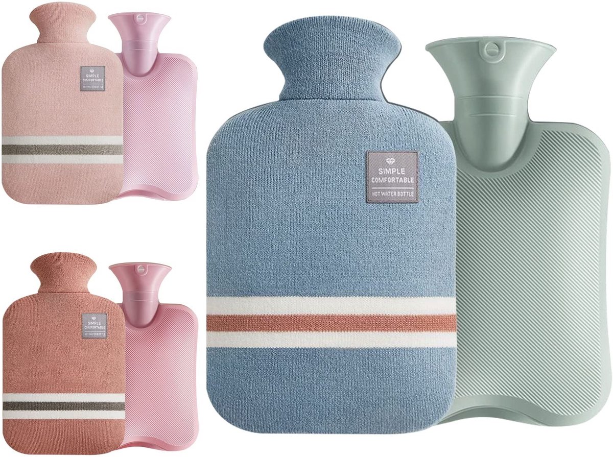 Dailygoods- Warmwaterzak 1,8 liter - Zacht Deksel - Veilig en Duurzaam - Waterdicht - Explosiebestendig - Langdurige Isolatie - Warmwaterkruik