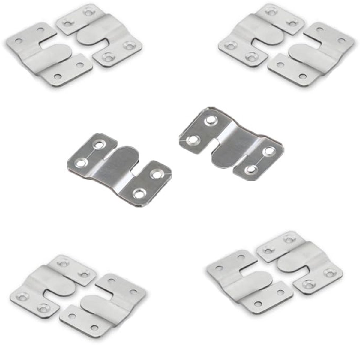 Dailygoods- Foto Hangers 10 stuks - Flush Mount Beugels - Verborgen Opknoping - Z Clip voo