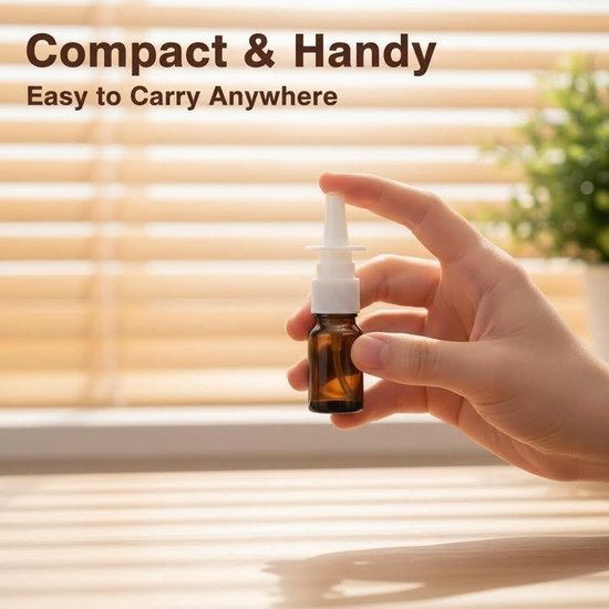Dailygoods- Neusspray Fles 10 ml - Lege Glas Flessen - Set van 6 - Fijne Mist Sprayers - Perfect voor Reizen - Geschikt voor Cosmetica - Sprayfles van Dailygoods — afbeelding 4