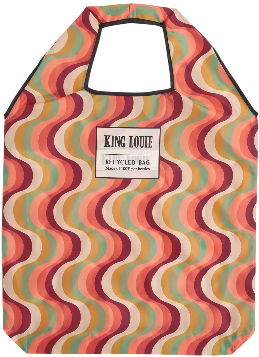 Dailygoods- Boodschappentas milieuvriendelijk - Gerecycled materiaal - Opvouwbaar - Bloemenprint - 45 x 43 cm - Eén maat - Shopper