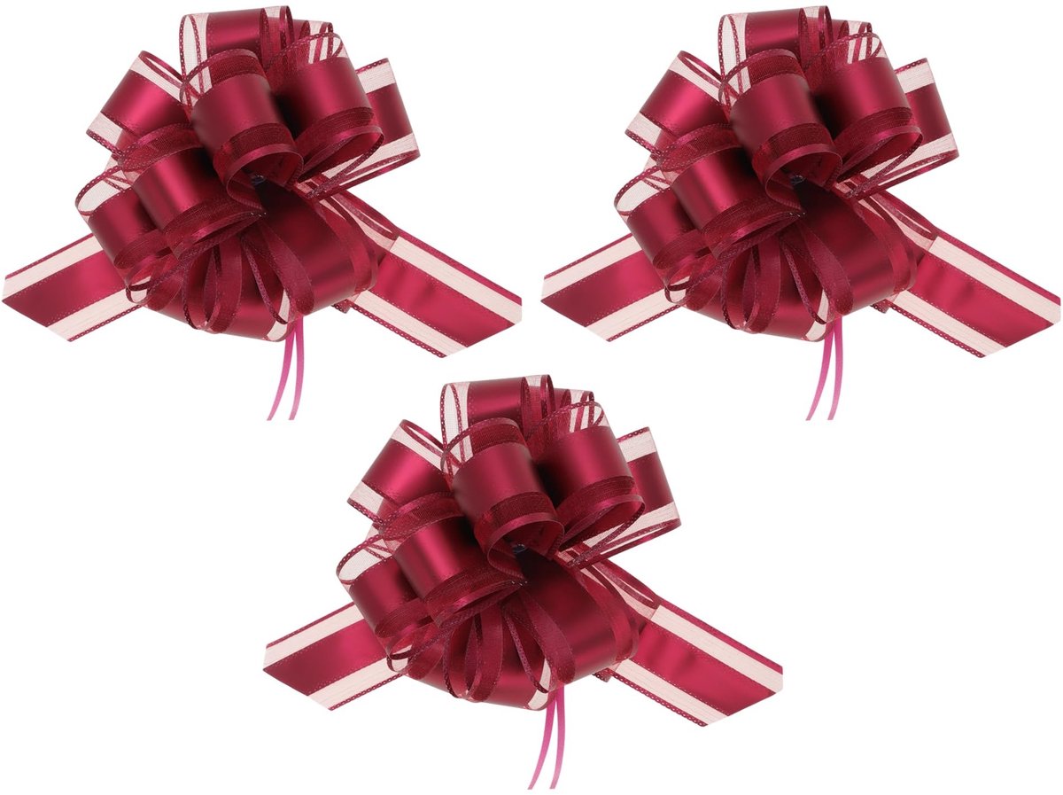 Dailygoods- Geschenkstrikken 3 stuks - Cadeaulint - Trekstrik - Decoratieve Strikken - Bruiloften/Verjaardagen - Duurzaam Materiaal - Cadeaustrik