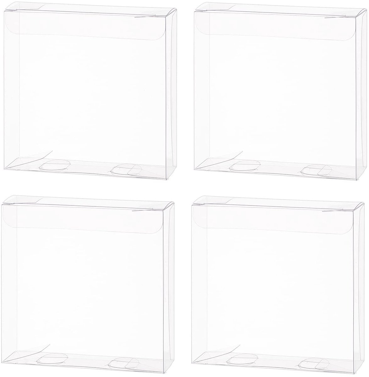 Dailygoods- Geschenkdoosjes 30 Stuks - Doorzichtige Doosjes - Rechthoekige Geschenkdoosjes - PVC Doosjes - Transparante Verpakking - 10 x 10 x 3 cm - Cadeaudoosjes