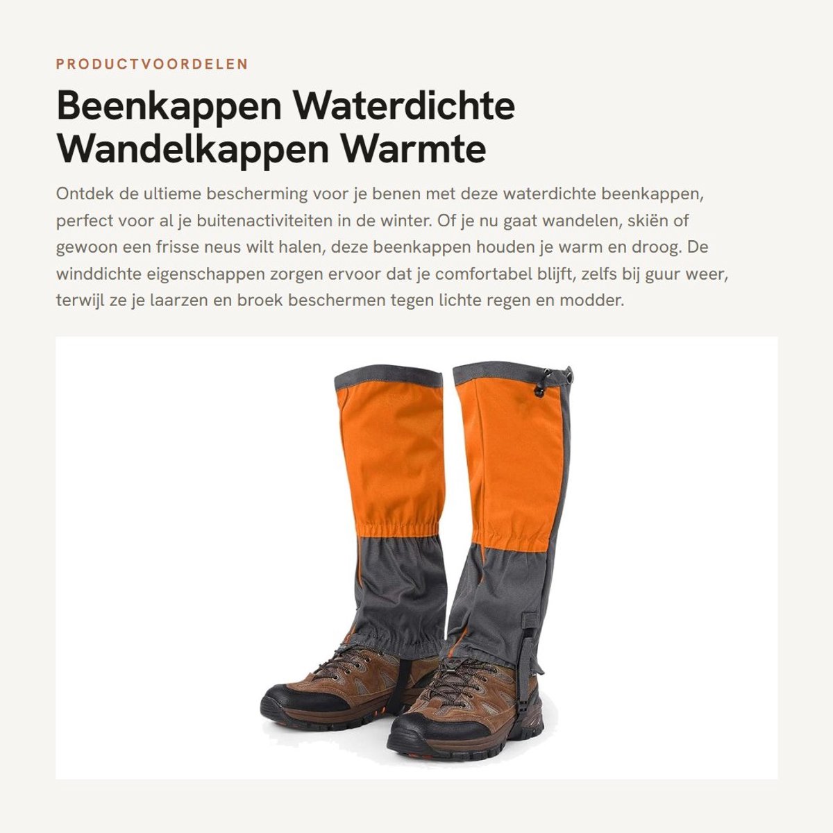 Dailygoods- Beenkappen Waterdicht - Winddichte Beenkappen - Sneeuwkappen - Verstelbare Trekkoordsluiting - Oxford-doek - 1 Paar - Sneeuwlegging