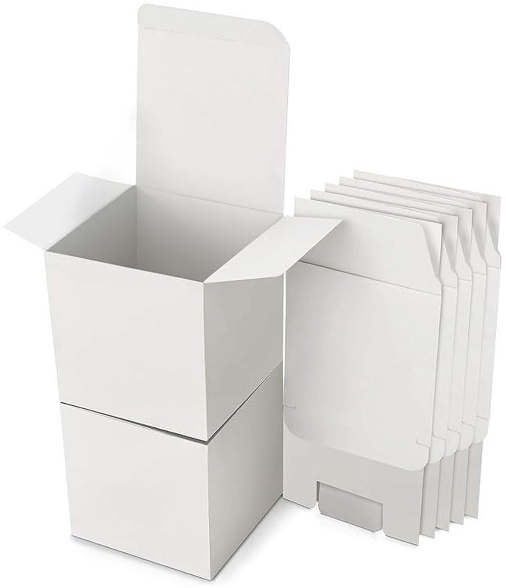 Dailygoods- Geschenkdoos 30 stuks - Kartonnen Dozen met Deksel - Vierkante Dozen - Cadeauverpakking - Kraftpapier - 10 x 10 x 10 cm - Cadeaudozen