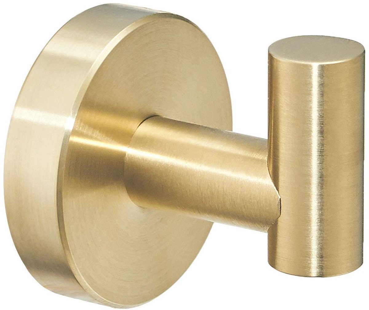 Dailygoods- Handdoekhaak - Schokbestendig - Wandbeugel - Type 304 Roestvrij Staal - Brushed Gold - Inclusief Bevestigingsmateriaal - Haak