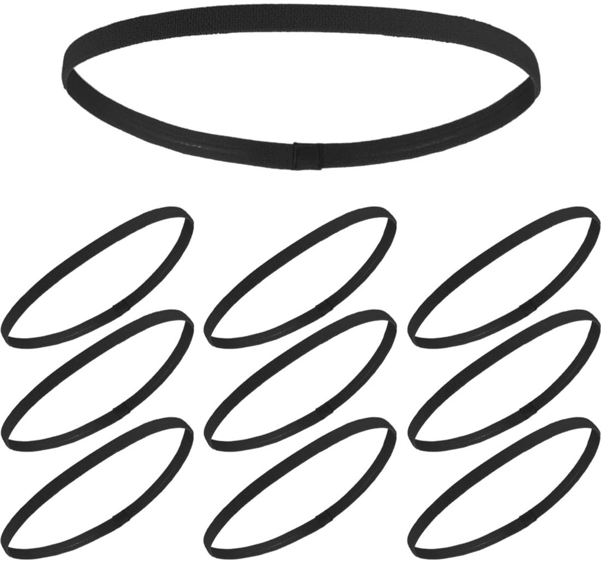 Dailygoods- Sporthaarbanden 10 stuks - Antislip - Dunne Hoofdband - Voor Dames/Heren - Ideaal voor Sport - Elastische Banden