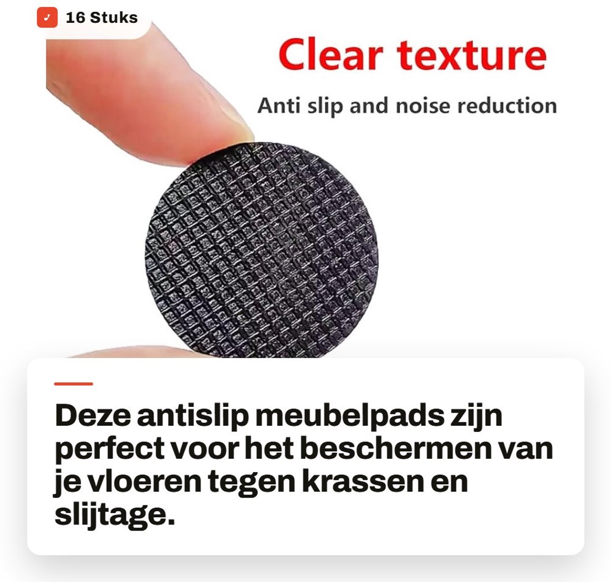Dailygoods - 16 Stuks Antislip Meubelpads voor Vloerbescherming