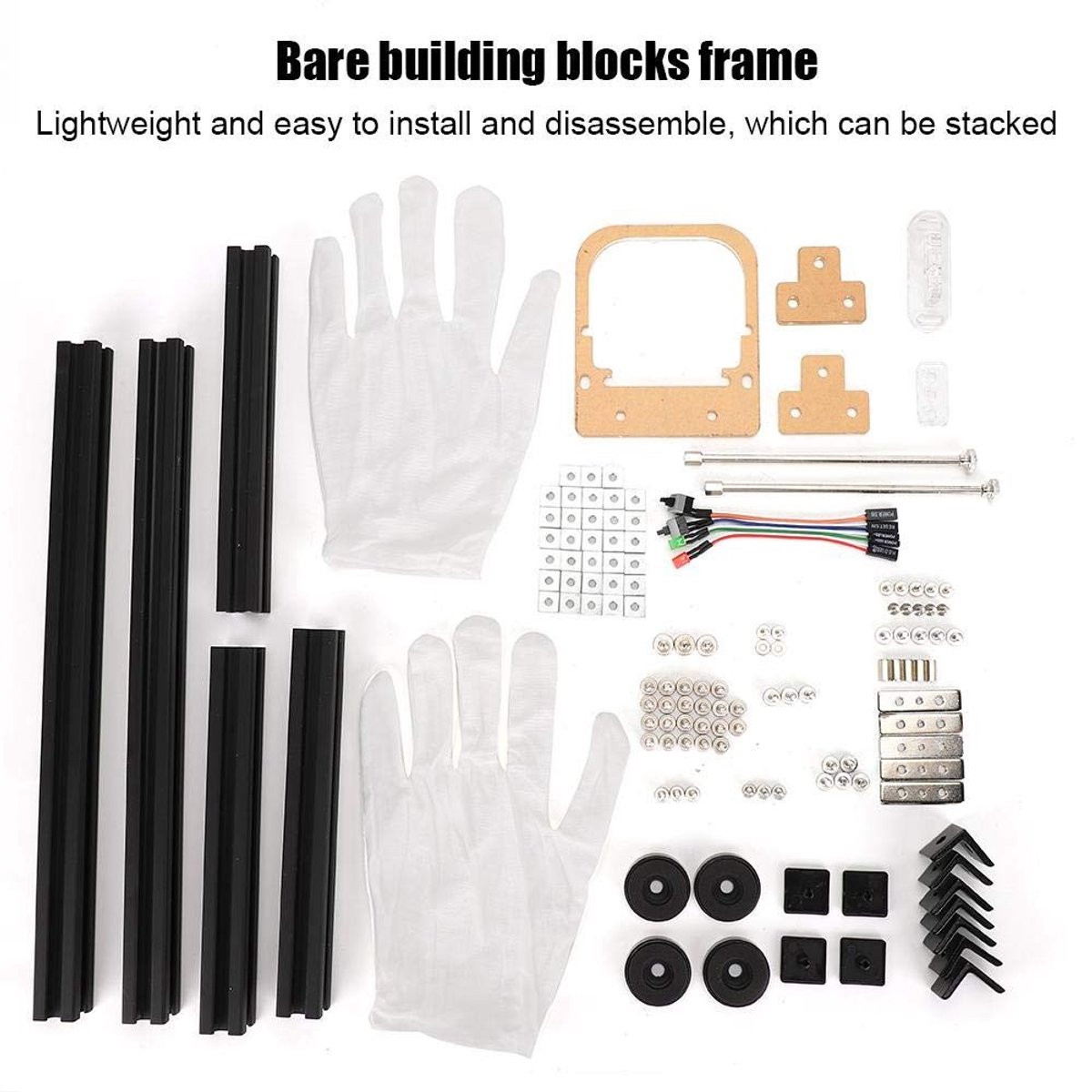 Dailygoods- Computer Behuizing Open Frame - Aluminiumlegering - ATX/ITX Ondersteuning - Lichtgewicht - Duurzaam - Eenvoudige Montage - Pc Kast