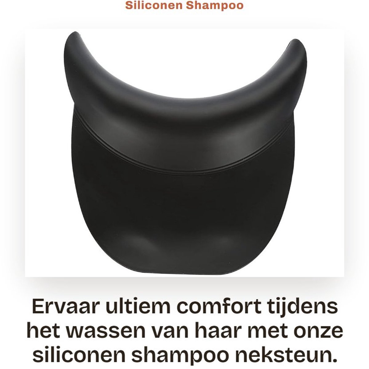 Dailygoods- Shampoo Bowl - Zachte Neksteun - Antislip Zuignap - Siliconen Kussen - Haarwasbak Accessoire - Comfortabel Gebruik - Halssteun