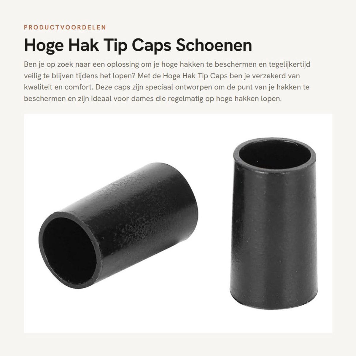 Dailygoods - Hoge Hak Tip Caps - Schoenen Reparatie Kit - Antislip - Zwart - Hoge Hak Bescherming - Vervangende Tip Caps - Geschikt voor Hakken - 10 Paar