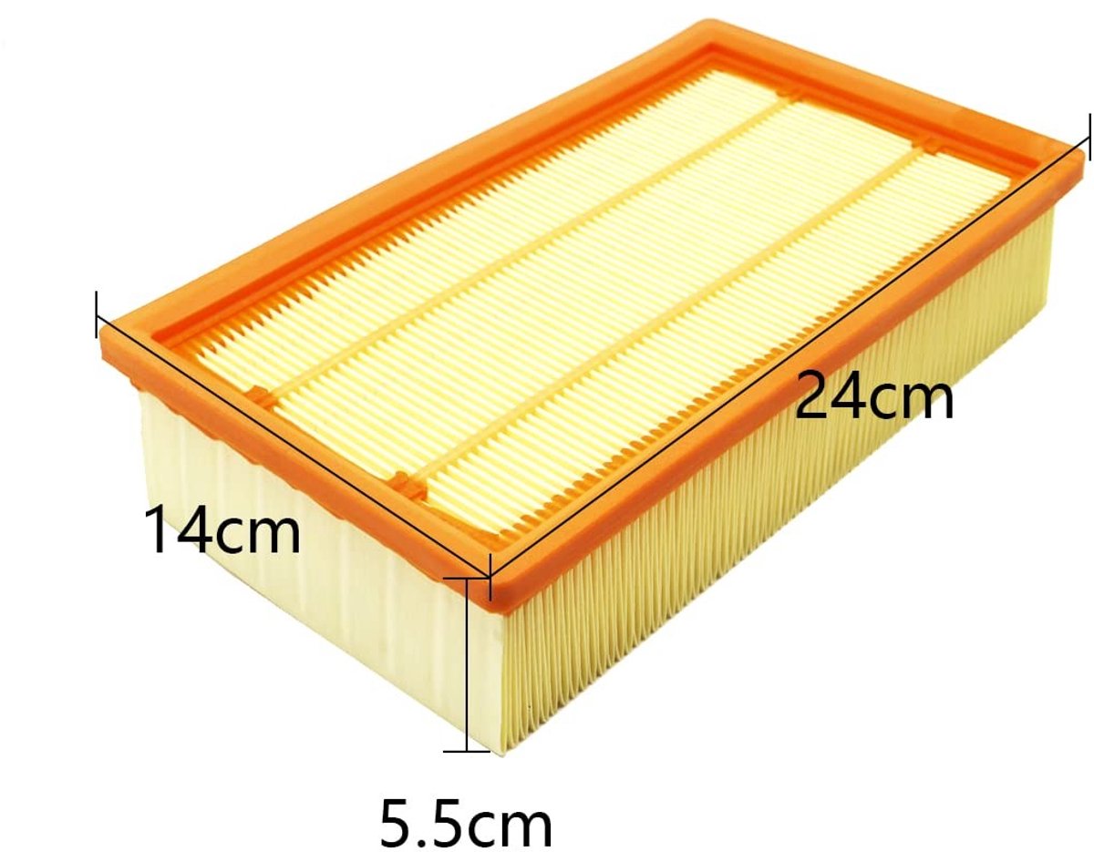 Dailygoods- Luchtfilter Vervangend - Geschikt voor Karcher NT25/1 - NT35/1 - NT45/1 - NT55/1 - NT361 ECO - Oliebestendig - Filterzak