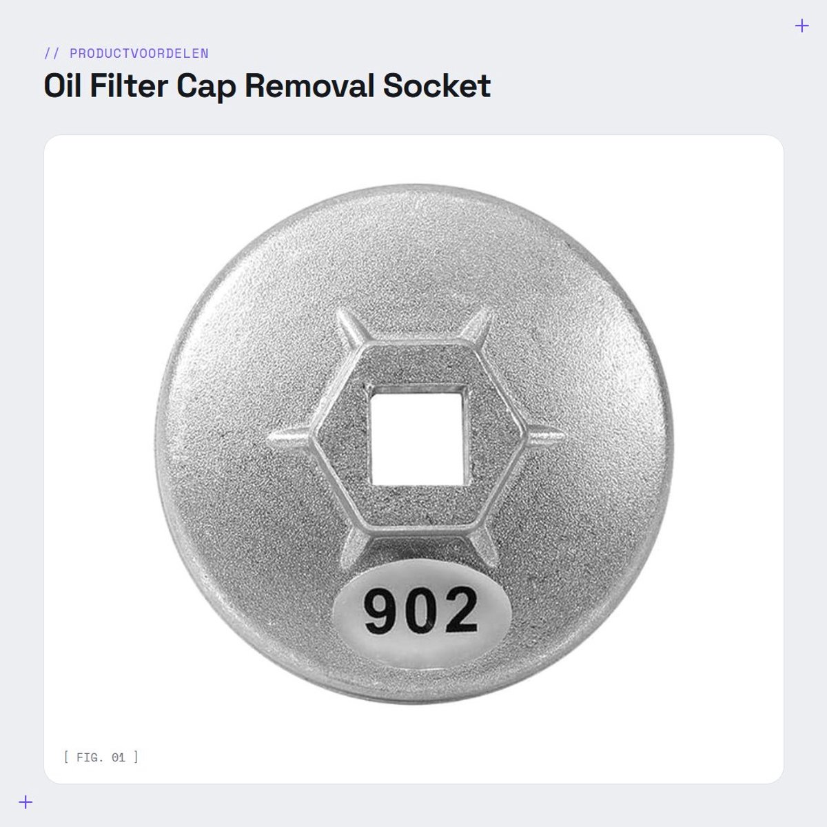 Dailygoods- Oliefilter Sleutel 67mm - Aluminium - Schokbestendig - Geschikt voor Diverse Voertuigen - Duurzaam - Eenvoudig te Installeren - Oliefiltersleutel