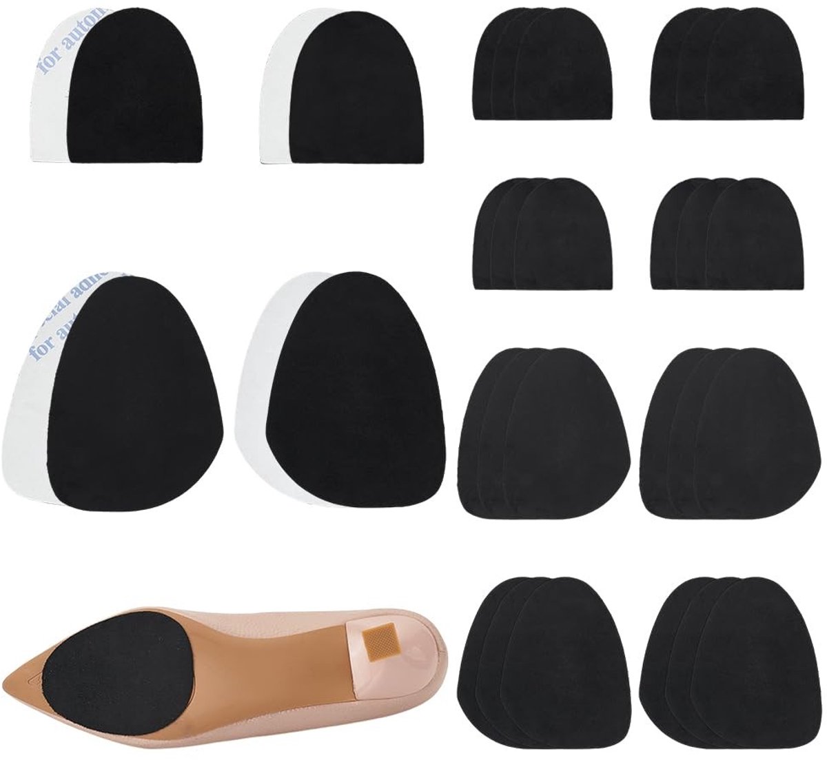 Dailygoods- Zolen zelfklevend - 6 paar antislip zolen - Suède pads - Voorvoet/hiel patches - Verstelbaar - Duurzaam en sterk - Schoenpads