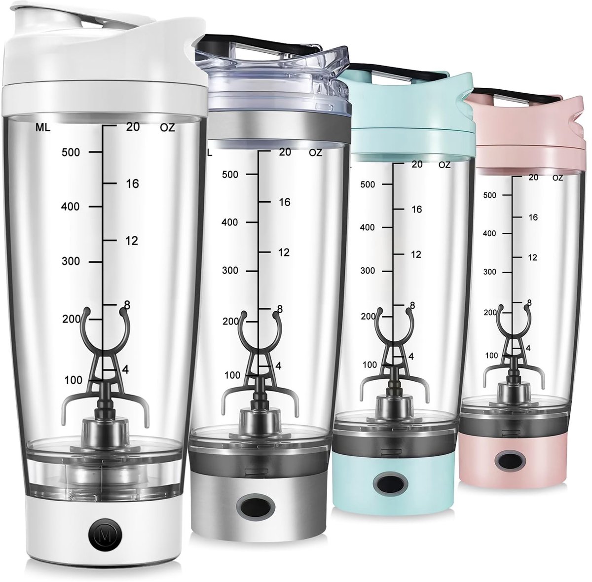 Dailygoods - Elektrische shaker - Eiwitmixen - Automatisch en romig - Wit - USB-C oplaadbaar - 600 ml - Geschikt voor proteïneshakes - Kunststof