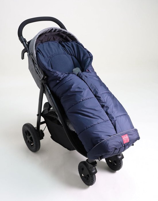 Thermo Fleece Voetenzak - Baby slaapzak - Kinderwagen comfort - Reflecterende strepen - 105 x 48 cm - Marineblauw van thermo — afbeelding 2