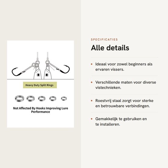 Solidchoice- Vismolen Heavy Duty - Splitringen - Roestvrij Staal - 200 Stuks - Corrosiebestendig - Efficiënte Montage van Solidchoice — afbeelding 3