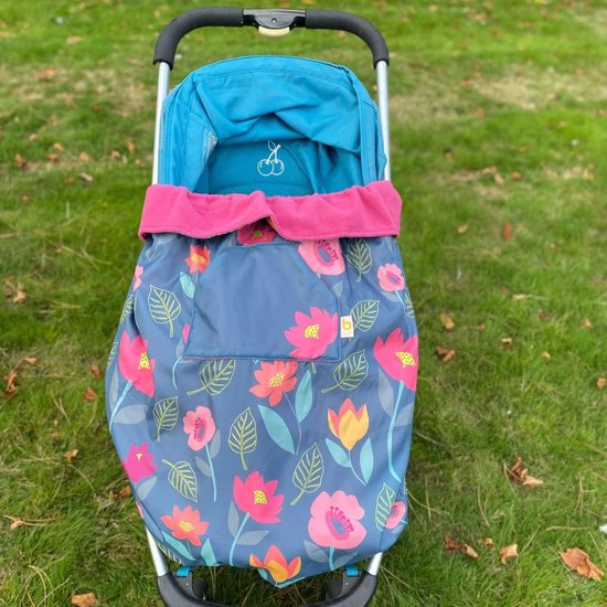 Baby Draaghoes - Regenhoes Draagzak - Bescherming Buiten - Waterdicht Fleece - 40 x 80 cm - Bloemen — afbeelding 4