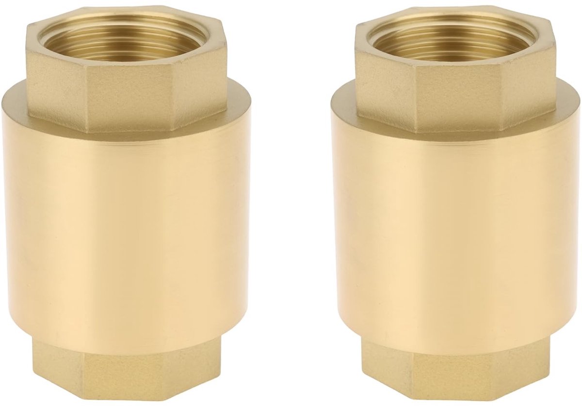 Dailygoods- Terugslagklep 1/2" BSP - 2 Stuks - Messing - Corrosiebestendig - Eenvoudige Installatie - Betrouwbaar Teruggaveontwerp - Klep