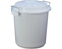 Industriële Emmer - Opslag Emmer - Hygiënisch Werken - Voedselveilig Materiaal - 50 Liter - Wit