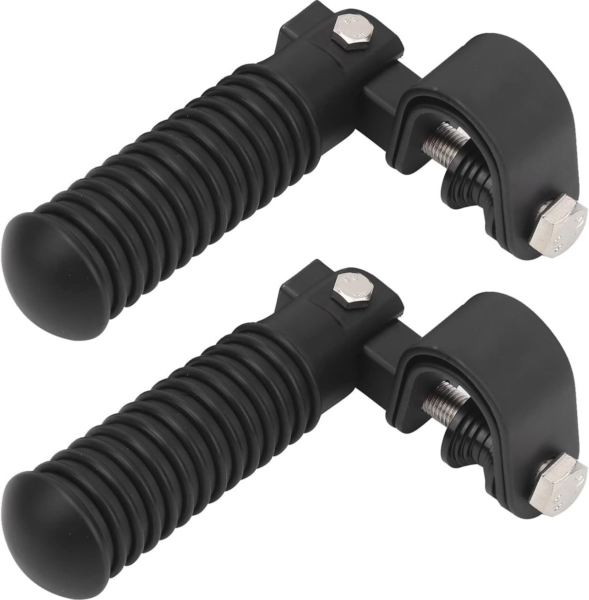 Motorvoetsteunen - Opvouwbare pedalen - Comfortabel rijden - Verstelbare klem - 26-31 mm - Zwart
