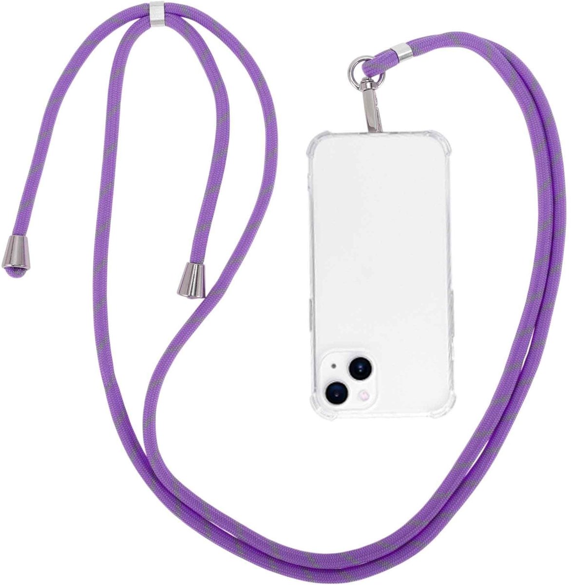 Dailygoods- Telefoonkoord met instelbare lengte - Telefoonketting - Geschikt voor alle smartphones - Vochtbestendig - Duurzaam - Lichtgewicht polyesterband