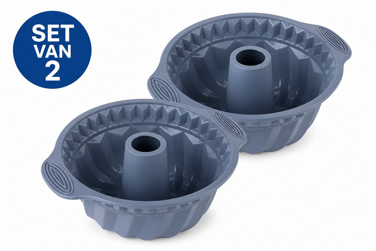 Taartvorm siliconen tulbandvorm ronde bakvorm silicone gebak bakken Ø24cm - herbruikbaar