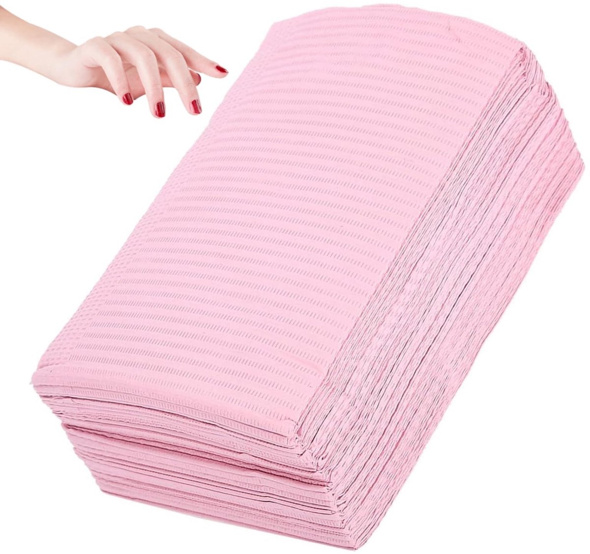 Dailygoods- Nageltips 125 Stuks - Waterdichte Tafelmat - Opvouwbaar - Pulp - Roze - Geschikt voor Manicure - Nageltafelmat