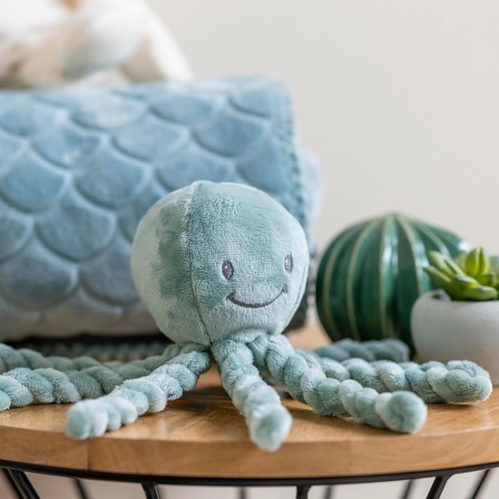 Knuffeldier Octopus - Lapidou knuffel - Ontwikkeling stimuleren - Talloze grijpmogelijkheden - 75 cm hoog - Kopergroen — afbeelding 2