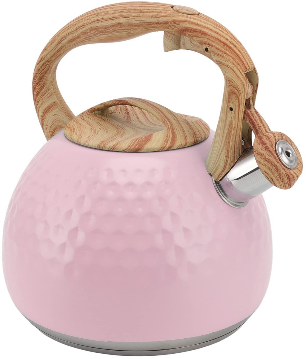 Dailygoods - Fluitende Theeketel 3L - Roestvrijstalen Vintage Waterkoker voor Gas en Inductie